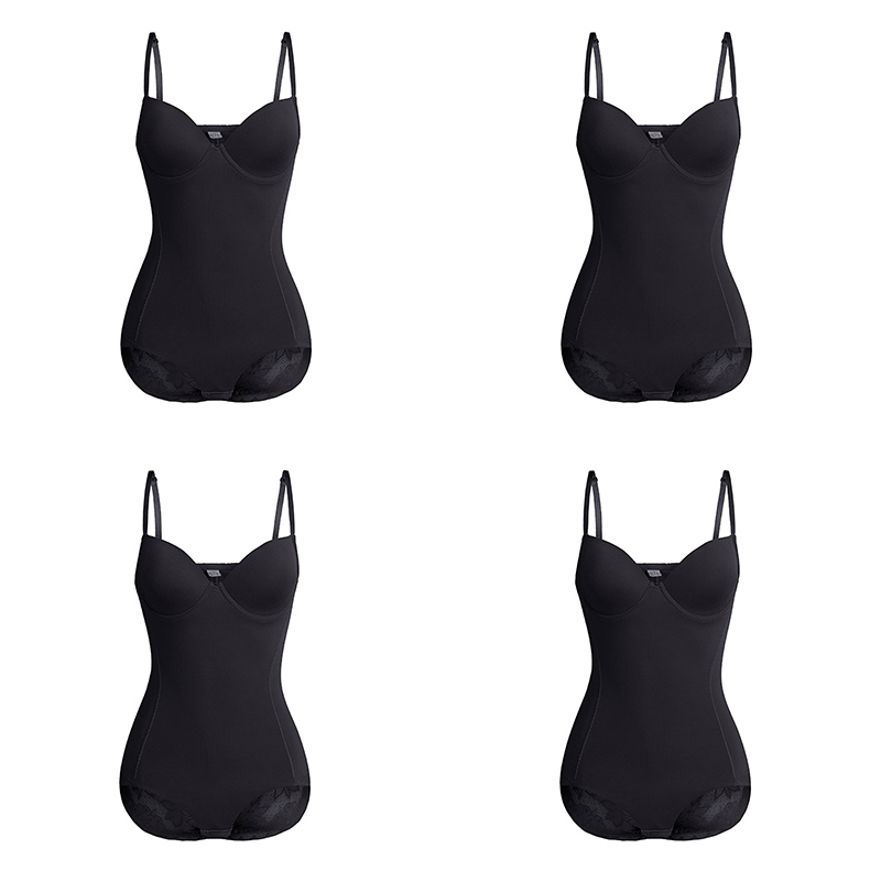 

Waist Support Women's Body Shapers Post Liposuction Bodysuit Vest Shaper Shapewear, Black
