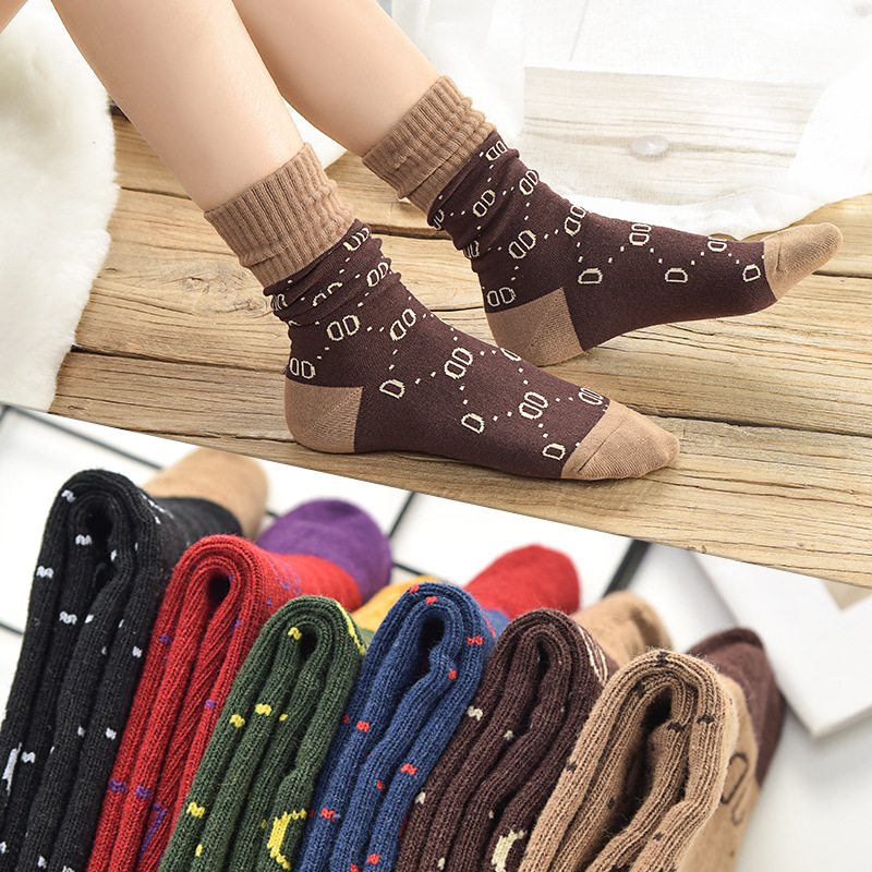 G Socks Womens Sockssport Luxury Designer Women Athletic Socks For Womens Fashion floral print Stockings 6 color-image-587980875