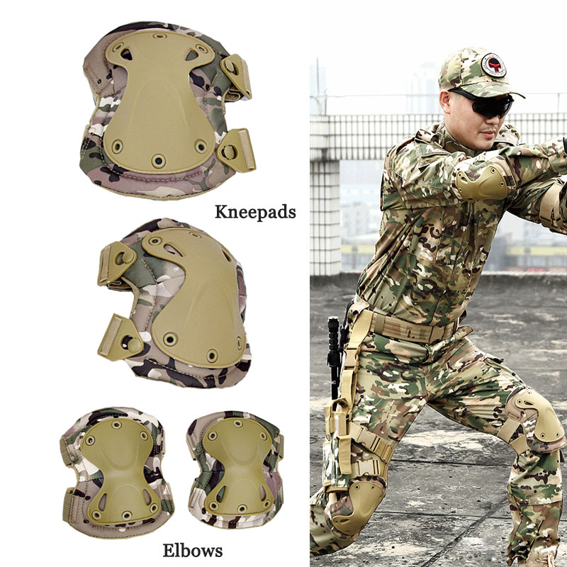 

Tactical KneePads Elbow Pads Army SWAT Special Forces Combat Protective Gear Outdoor Hunting Skating Safety