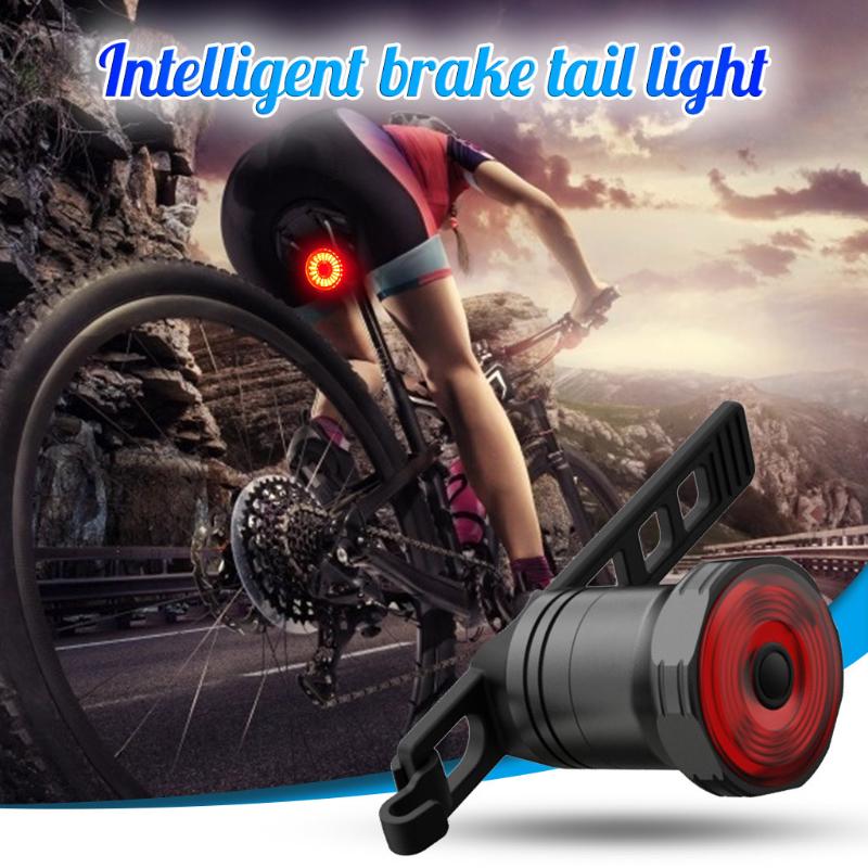 

Bicycle Rear Light Riding-Warning Lamp Brake Sensing Waterproof USB Charge cycling Tail Taillight Bike LED Induction Light A612