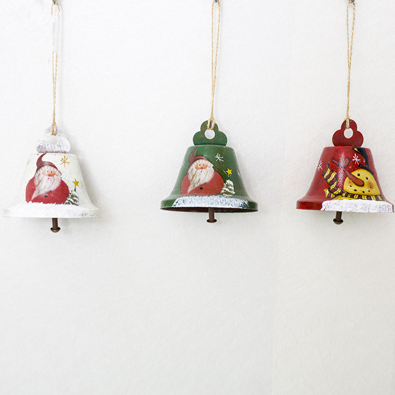 

Santa Iron Bell Christmas Tree Decoration Pendants Hanging Ornaments Crafts Gifts Xmas New Year Party Wedding Home Decor 63126