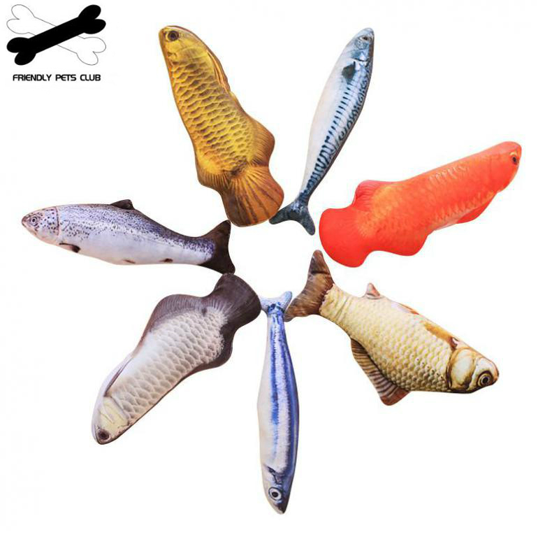

Plush Cat Toy Creative 3D Carp Fish Shape Gift Cute Simulation Fish Playing Toy For Pet Gifts Catnip Stuffed Pillow Doll