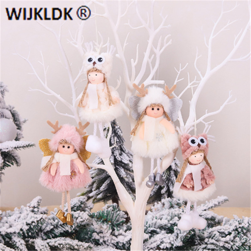 

Merry Christmas Christmas Decoration Plush Angel Doll Pendant Home Decoration Pendant New Year Navidad-C