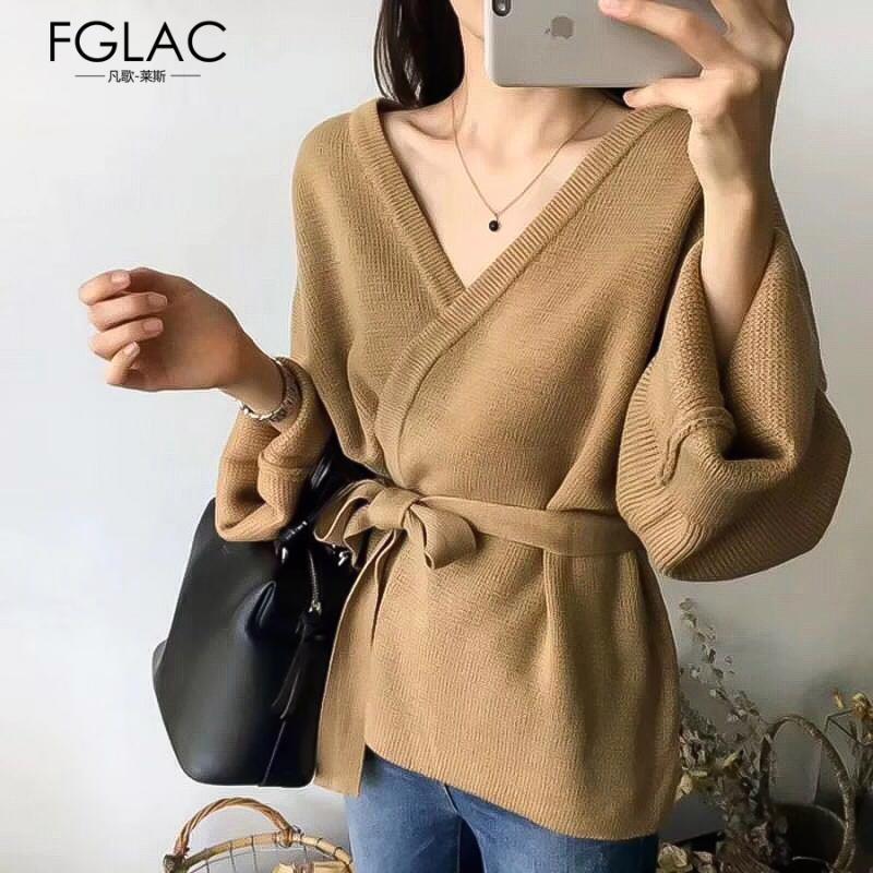 

sueter mujer invierno 2020 autumn sweater loose coat short V-neck sweater women cardigan casaco feminino winter clothes women, Beige