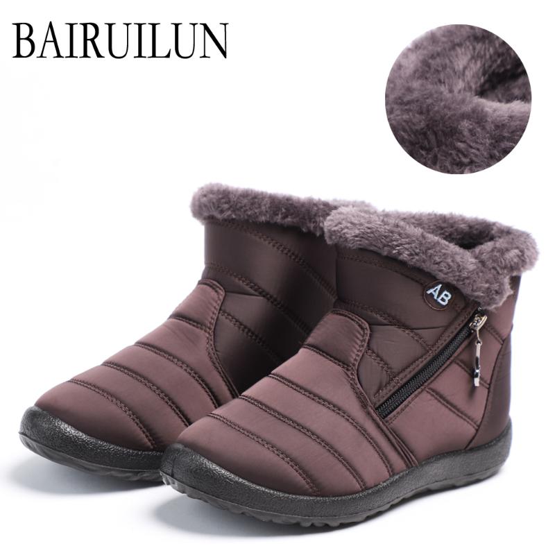 

Women Boots Waterproof Snow Boots Female Plush Winter Women Warm Ankle Winter Shoes casual flat shoes 2020, Black-808
