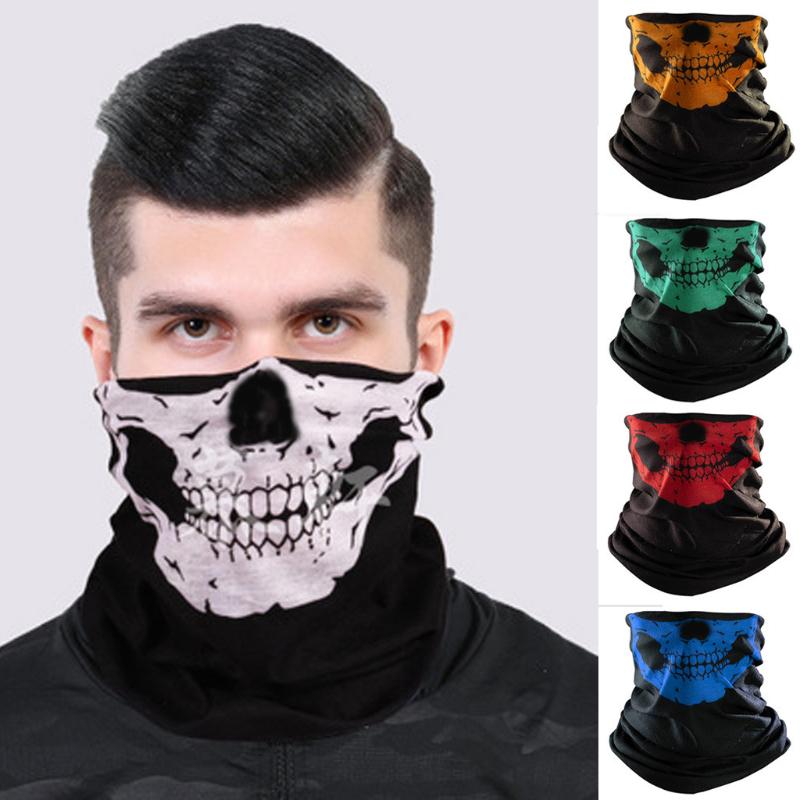 

5PCS UV Protection Head Scarf Neck Motorcycle Cycling Ghost Skull Face Scarf Ski Balaclava Headband Face Shield Bandana Z0811