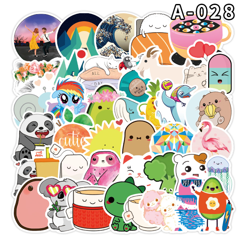 

VSCO Stickers for Water Bottles 50pcs Sticker for Laptop Phone Computer PC Water Bottle Bike Helmet Car Motorcycle Bumper Luggage Helmet, Multi colors