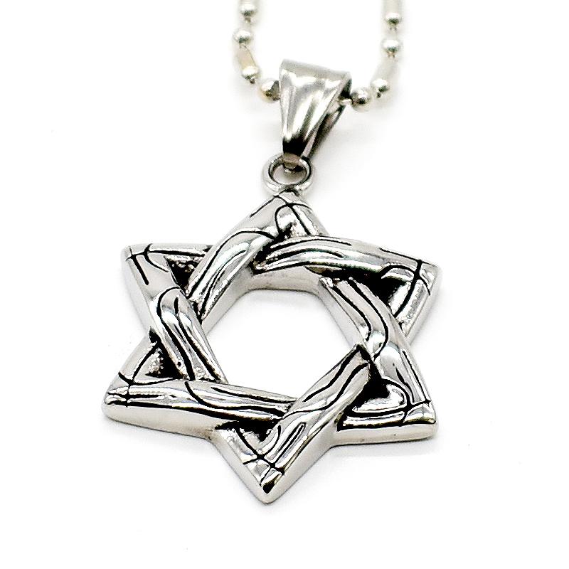

AMUMIU Star of David Charm Necklace Pendant Chain Statement Jewelry Valentine's Day gifts HP248