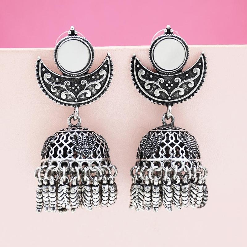 

Middle East Afghan Woman Earrings Exaggerated Ethic Jhumki Jhumka Tribal Morocco Jewelry Tassel Bell Pendant Drop Earing