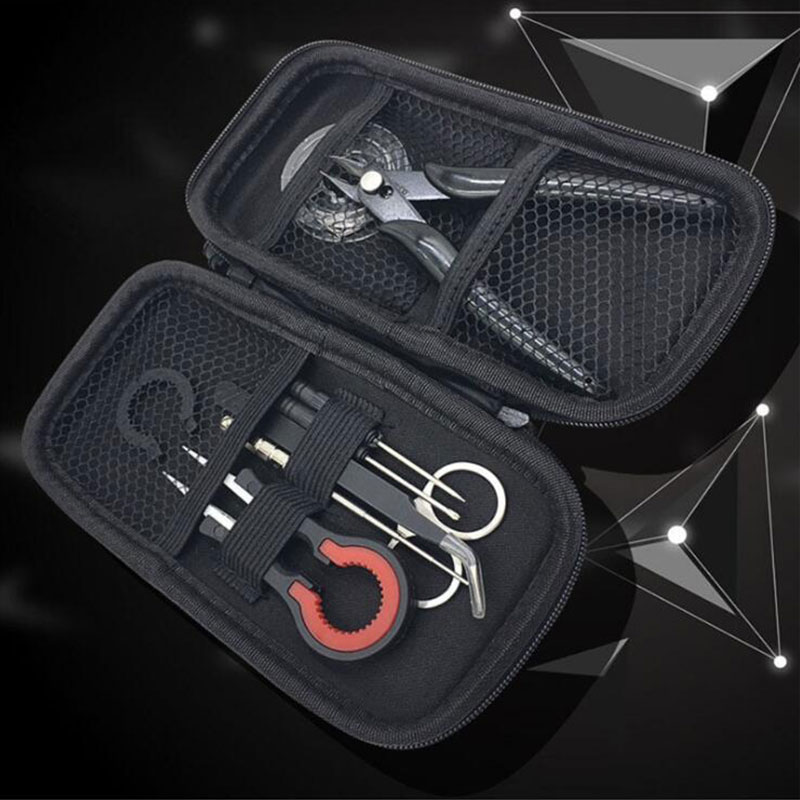 

DIY Vape Tool Bag Set Pliers Wire Coil Jig Winding Ceramic Tweezers for Electronic Cigarette RBA RDA RTA Atomizer Accessories