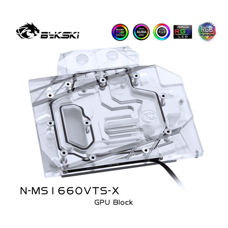 

Bykski Water Block use for MSI RTX1660 VENTUS XS C 6G OCV1 / Full Cover Copper Radiator Block / 3PIN 5V A-RGB 4PIN 12V RGB