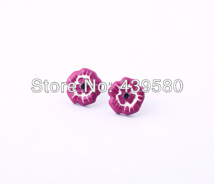 

Latest Factory Wholesale Price High Quality Women Flower Pink Earrings