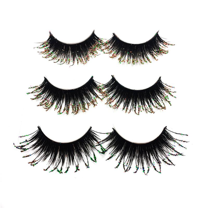 

Women 3D Mink Natural Thick Curling False Fake Eyelashes Eye Lashes Makeup Extension Natural Faux Lashes Fluffy Strip Eyelashes