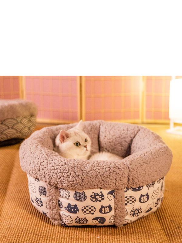 

Warm winter cat bed dog bed small dog four seasons general cat pet supplies, Blue