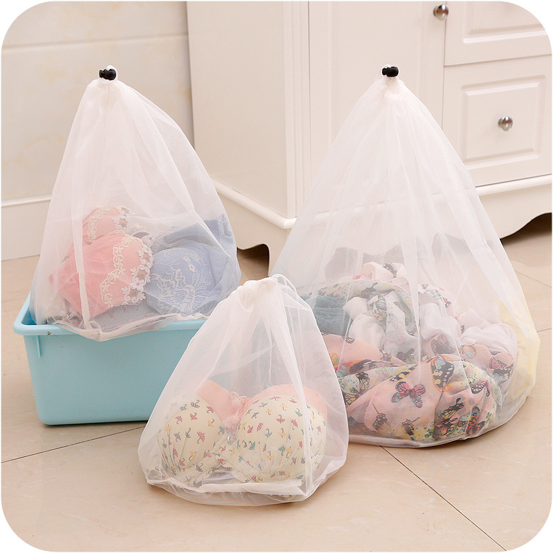 

Laundry Bags Thickened Bands Drawstring Washing Machine Only Underwear Composition Clothes Protective Bag Fine Mesh Clean