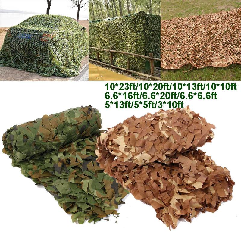 

1m/2m/3m/4m Camouflage Nets Army Camo Netting for Hunting Car Cover Tent Sun Shelter Woodland Camping Garden Tent Shade