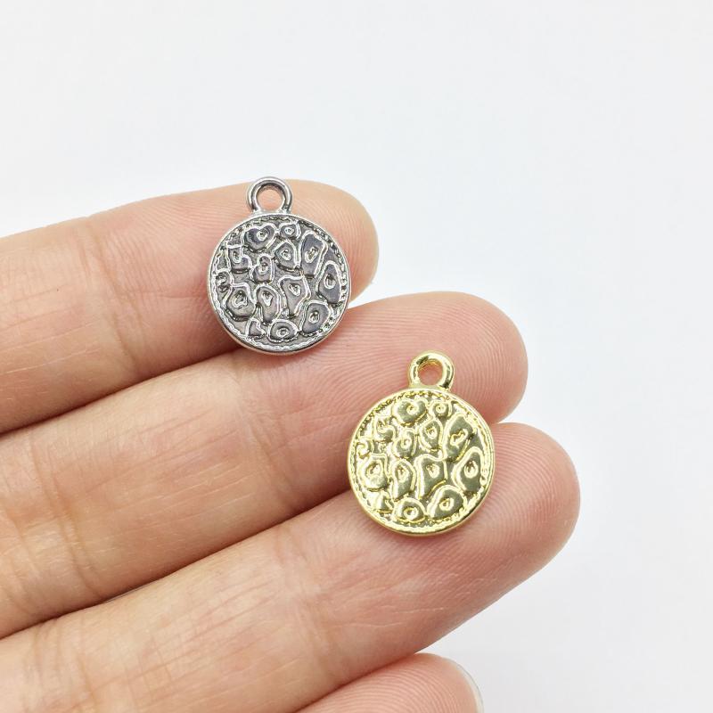 

Eruifa 20pcs 12mm Zinc alloy Popular Leopard Print Coin Charms Wholesales necklace,earring bracelet jewelry DIY handmade 2 color