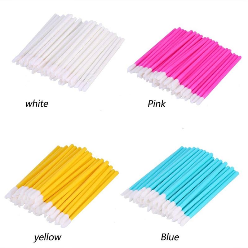 

100Pc Lip Brushes Professional Make Up Brushes Tools Disposable Lip Gloss Applicator Eye Shadow Cosmetic Makeup Colorful