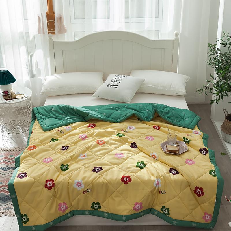 

Comforters & Sets Colored Flowers Summer Quilt Soft Breathable Blanket AB Side Machine Wash Air-conditioning, U7