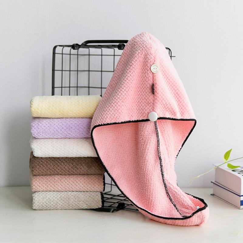 

3 Color Girl Cartoon Bow Microfiber Hair Turban Quickly Dry Hair Hat Wrapped Towel Bathing Cap