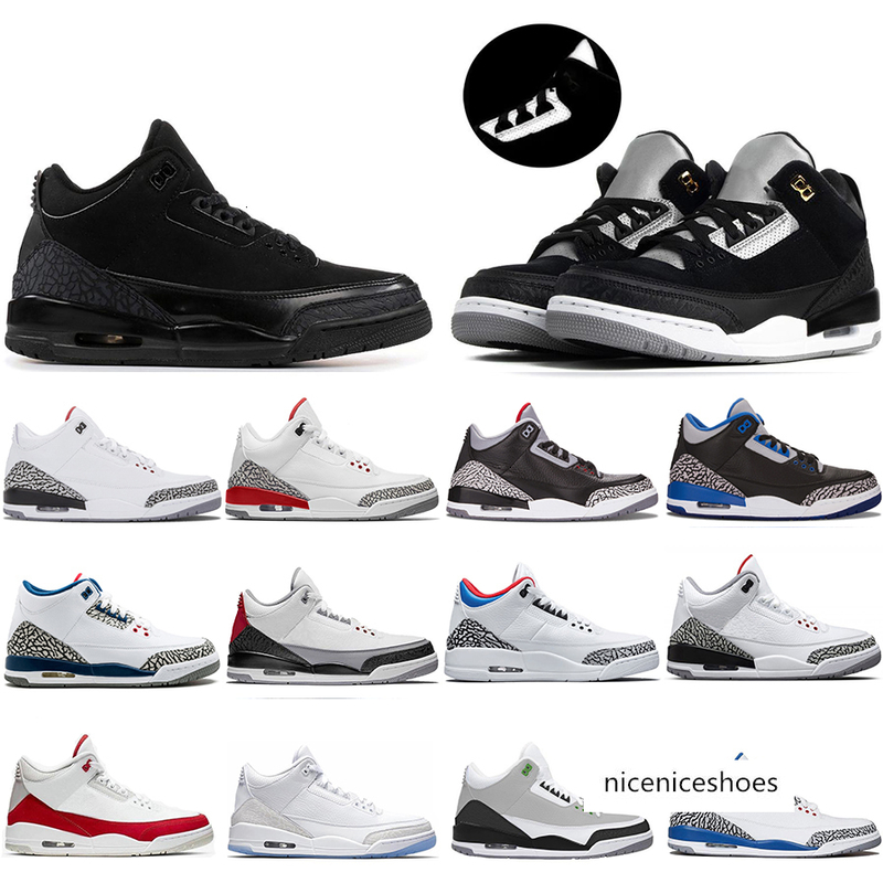 

New Arrival 3s Knicks ANIMAL PRINT Basketball Shoes OG SE SEOUL 3M Reflective JTH Black Cement Tinker Katrina Pure White Trainers Sneakers, Black red
