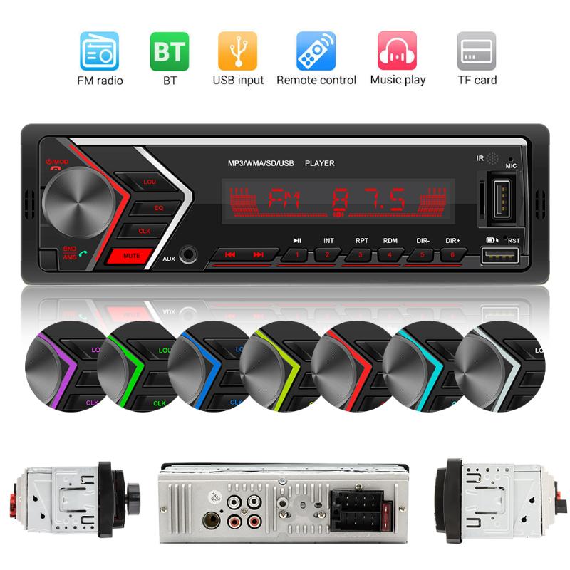 

VODOOL 505 1DIN In-Dash Car Radio Stereo Bluetooth Autoradio FM USB AUX TF Card Input Head Unit Receiver Multimedia MP3 Player