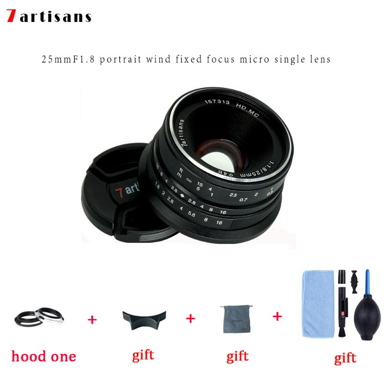 

7artisans 25mm f1.8 Prime Lens For Mirrorless Camera MILC Sony E-Mount Canon EOS-M Micro 4/3 FUJI FX Cameras A7 A7II A7R A7S