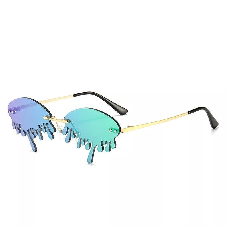 

2020 Hot Sale Drip Tears Sunglasses Brand Designer Rimless Drop Water Women Cool Sun Glasses 9 Colors