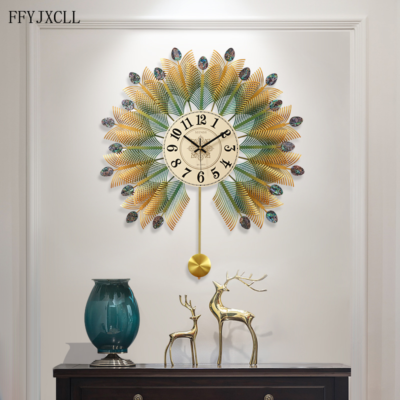 

Light Luxury Watch Hanging Clock Living Room Modern Simple Creative Swing Household decor Pocket Watch American Mute Clock