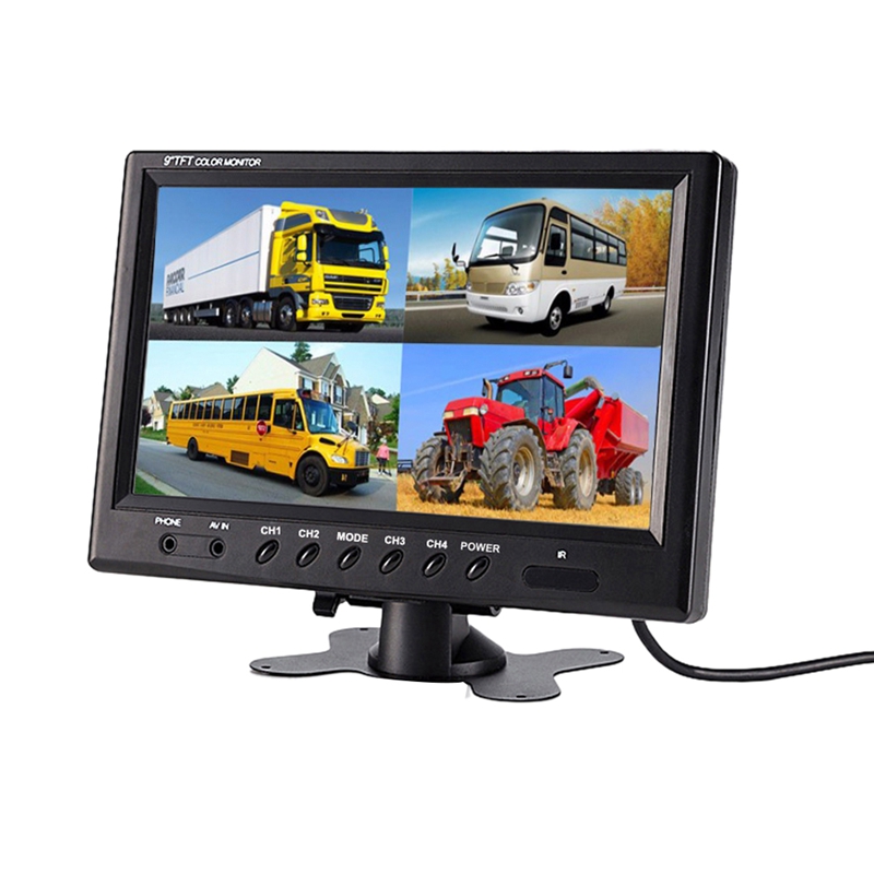 

9 Inch Car Tft Lcd Quad Display Monitor Protection Monitor Display 4 Way Connection Reversing Video