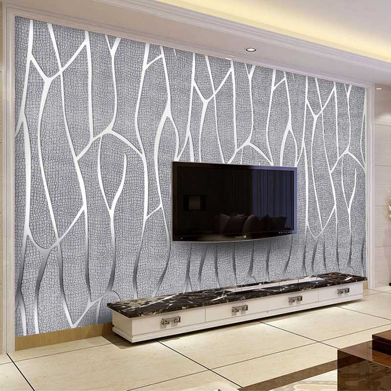 

Custom Mural Wall Paper Modern Abstract Striped Living Room Sofa TV Background Wall Non-woven Wallpaper Painting Home Decor, As pic