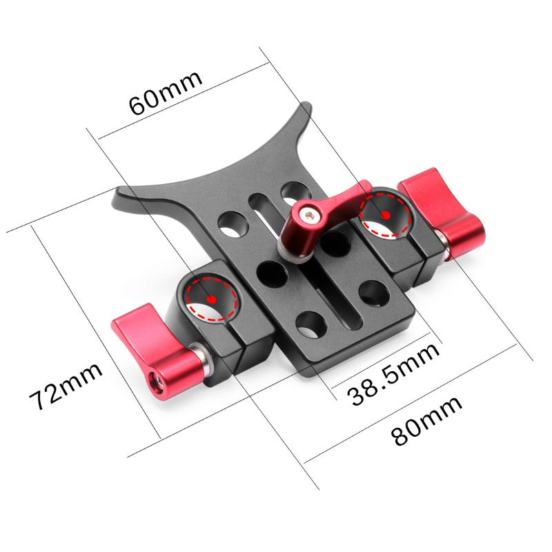

Aluminum Alloy 15MM Telephoto Lens Support Bracket Adapter Extention Tube Clip for 5D3 5D2 SLR DSLR Camera Accessory Photography