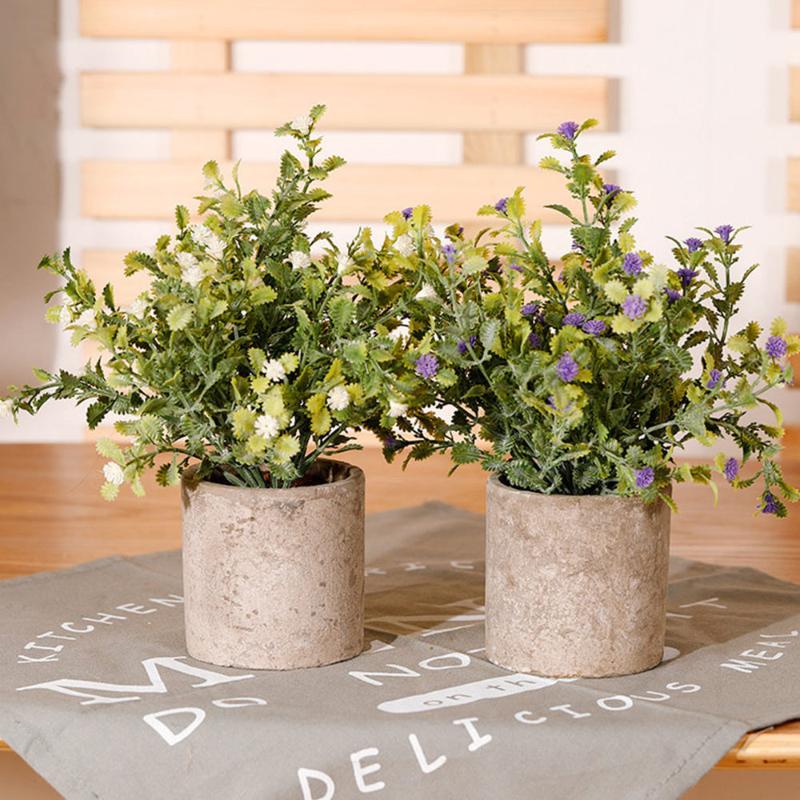 

2Pcs Fake Flower Bonsai Lifelike Adorable Lovely Fake Bonsai Potted Plant for Windowsill Factory Homes Coffee, Assorted color