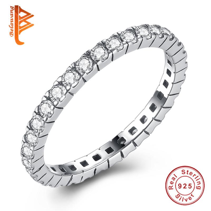 

High Quality Classic CZ Wedding Ring 925 Sterling Silver Austrian Crystals Rings For Women Engagement Jewelry
