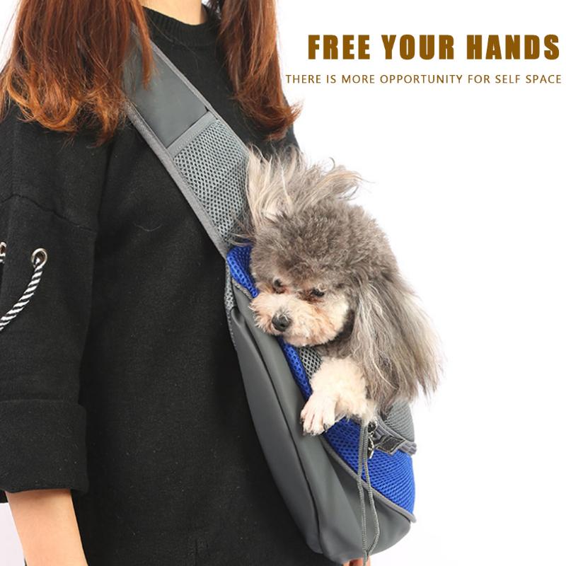 

S/M Pet Puppy Carrier Outdoor Portable Travel Dog Shoulder Bag Mesh Oxford Single Comfort Sling Handbag Tote Pouch 7 Colors 2020