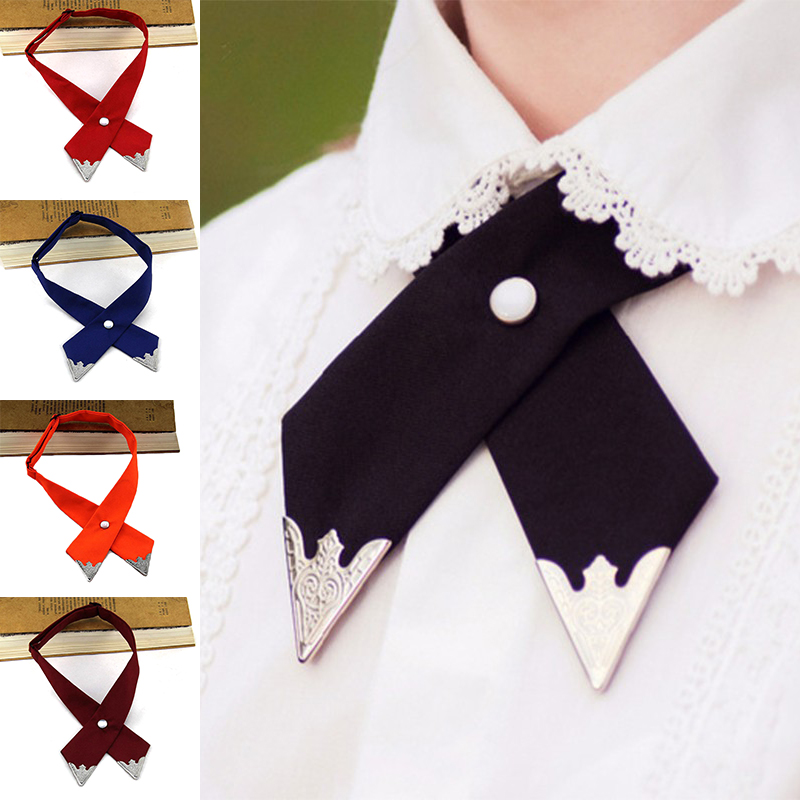 

Neck Ties Cross Bow Casual Tie Formal Women Men Metal Collar Nylon Classic Necktie For Wedding Party Adjustable