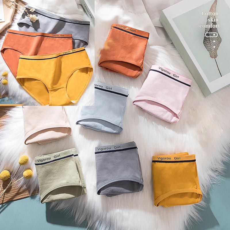 

cotton Women's underwear Low waist Seamless underpants Large size panty Antibacterial woman panties crotch candy colors briefs women