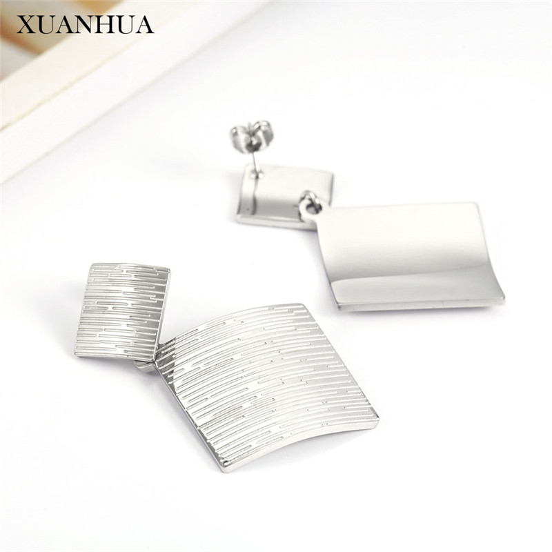 

XUANHUA Stainless Steel Jewelry Korean Version Earrings For Women Woman 2020 Summer Jewelry Accessories Mass Effect
