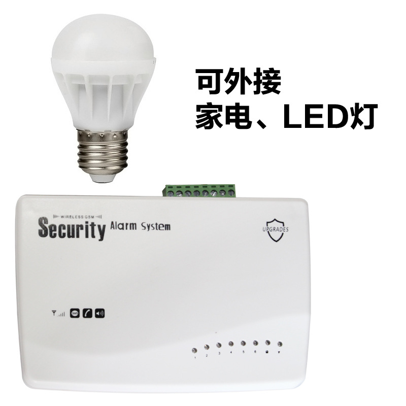 

GSM mobile phone card anti-theft alarm host Home and commercial wireless anti-theft alarm system English 433 1527
