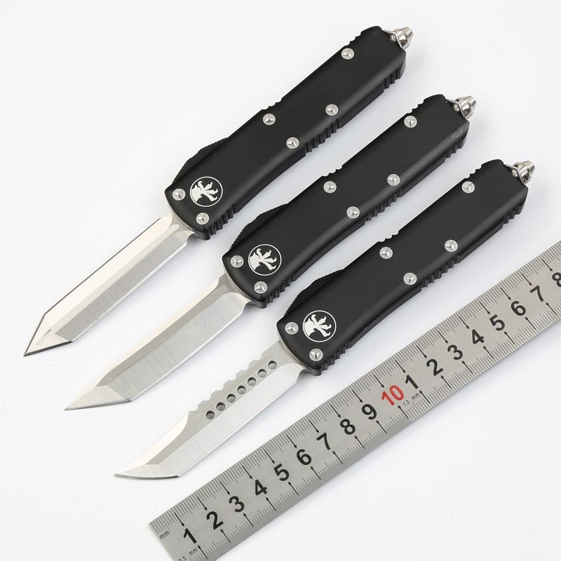 

3 models Microtech UTX85 UT85tanto hellhound double edge double action Hunting auto Pocket Knife with tool Xmas gift for men A1pa