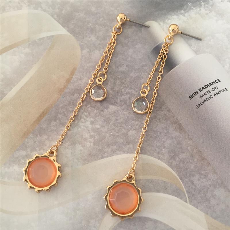 

New Fashion Temperament Elegant Long Drop Earrings for Women Female Tassel Simulated Pendant Earrings