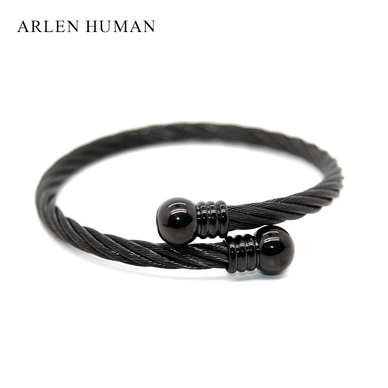

New arrive Stainless steel bracelet men women fashion couple bangles elasticity Titanium steel bracelets gift jewelry