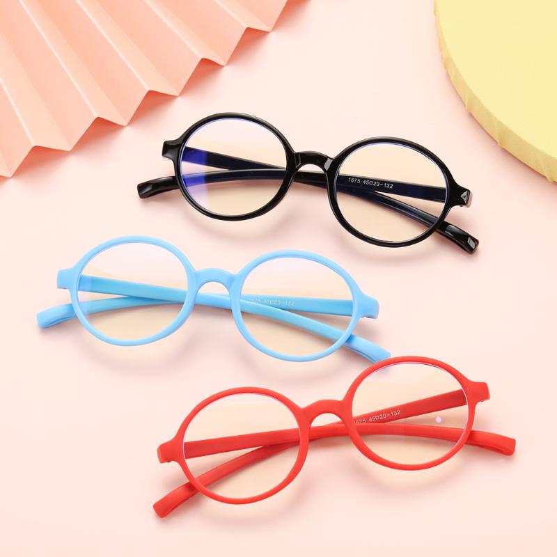

Kids Blue Light Blocking Glasses Soft Silicone Frame Vision Care Portable Flexible Eyewear Video Gaming Goggles Spectacle