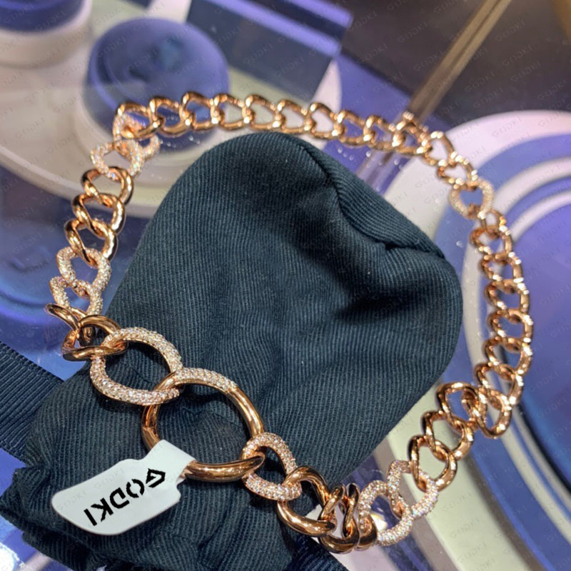 

GODKI Hip Hop Vintage Cuban Links Necklace For Women Wedding Full Micro Cubic Zirconia Dubai Bridal Engagement Necklace Jewelry