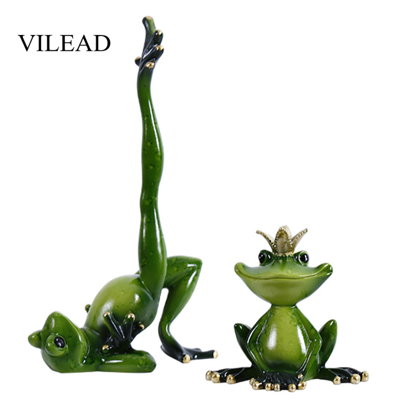 

VILEAD More Size Resin Yoga Frog Figurines Nordic Garden Crafts Decorations Porch Store Animal Ornaments For Home Accessories