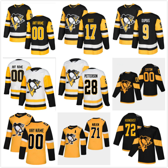 

Men Kids Women Pittsburgh Penguins Jerseys 13 TANEV 17 RUST 66 LEMIEUX 8 DUMOULIN 71 MALKIN 9 DUPUIS custom any number any name hockey jerse, Black;red