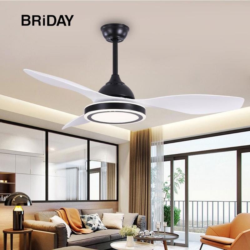 

48 inch led ceiling fan with lights remote control ventilator lamp Home Fixture Silent Motor fans bedroom decor modern frequence