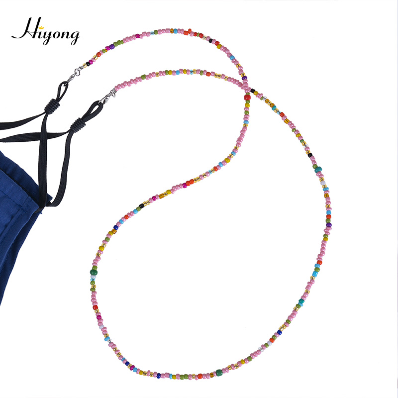 

Hot Eyeglasses Mask Lanyard Adjustable Reading Sunglasses Chains Colorful Acrylic Beaded Chain Chic Women Men Eyewear Jewelry