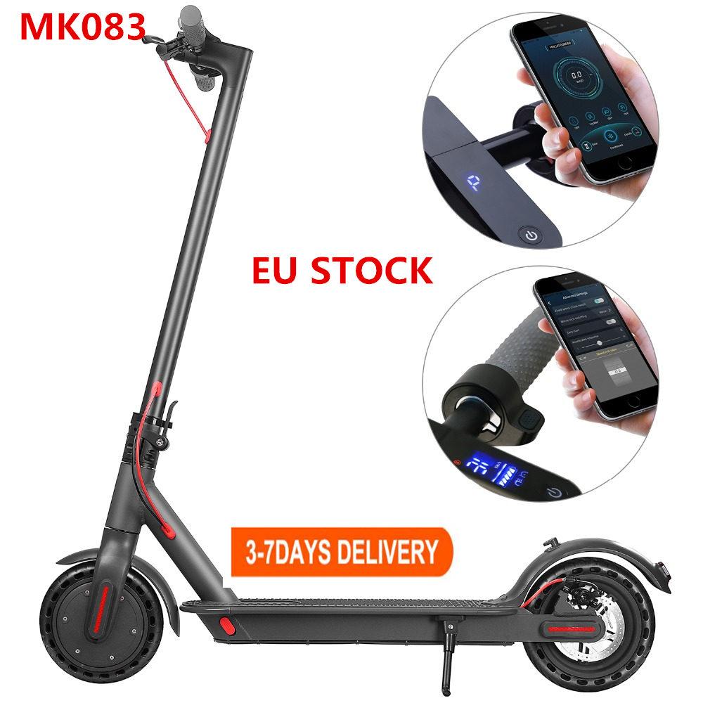 

EU/US STOCK 10.4ah 35KM Range Electric Scooter Smart App Scooter Lock Waterproof IP65 LCD Color Display powerful 350W scooter, Black