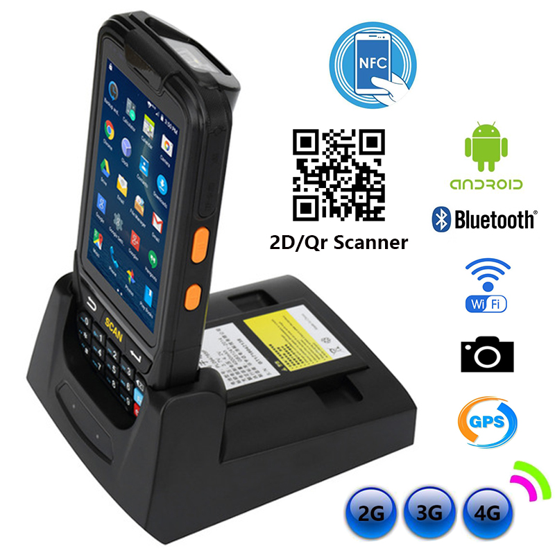 

PDA 2D Handheld Terminal Support Wifi Bluetooth 4g GPS Camera Mini Barcode Scanner For Android Tablet Pc Keyboard NFC HF LF RFID